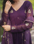 trendy purple faux georgette trendy designer alia cut readymade suit collection with purple micro cotton 13591-acy3610 Side View